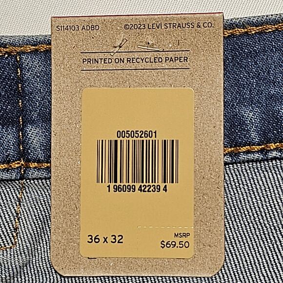 Levi's 505 Regular Straight Leg 36x32 NWT - Picture 7 of 9